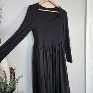 Classic Black Long Sleeve Dress LARGE